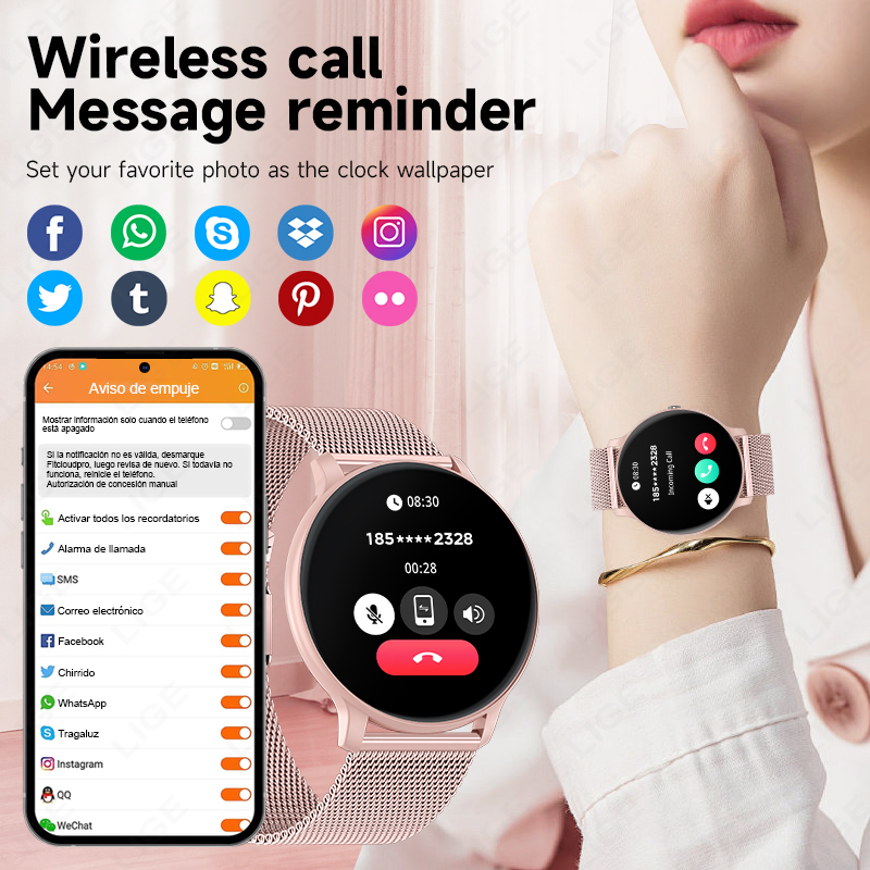 Montre connectée LIGE étanche  - Watches Ladies Smartwatch avis et prix