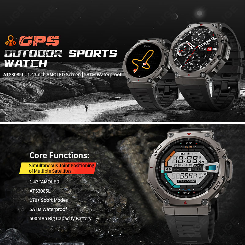 Montre intelligente GPS de qua - Altimeter Compass Watch avis et prix
